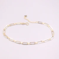 fine pure 18k au 750 yellow gold 3mm square o link bracelet for women best gift 7 28inch 2 2 5g