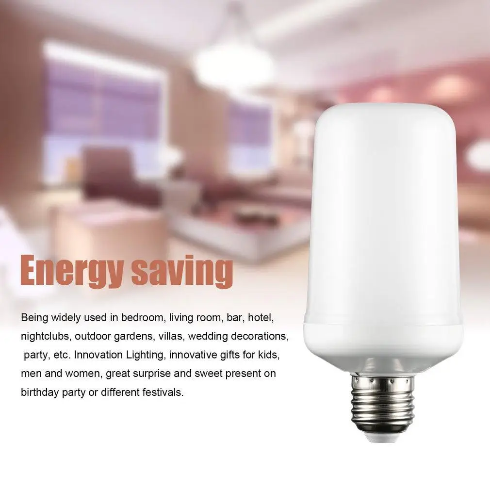 Interesting Gravity Sensor Led Fire Flame Light E27 LED Lamp Effect Flickering Emulation Bulb | Лампы и освещение