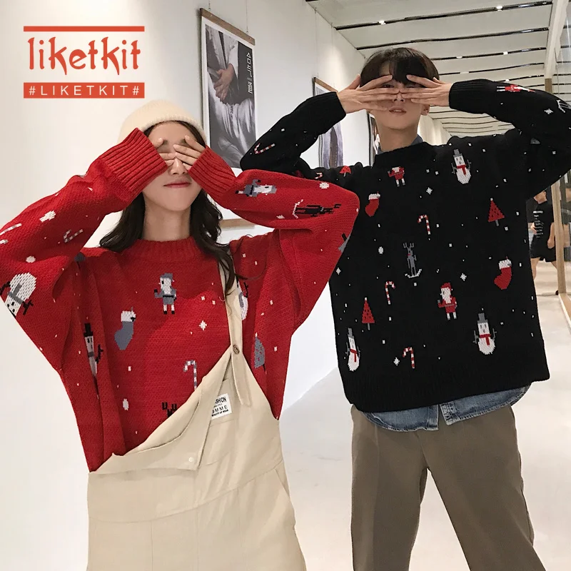Liketkit мужской новый Повседневный свитер 2019 Мужской пуловер с круглым вырезом и