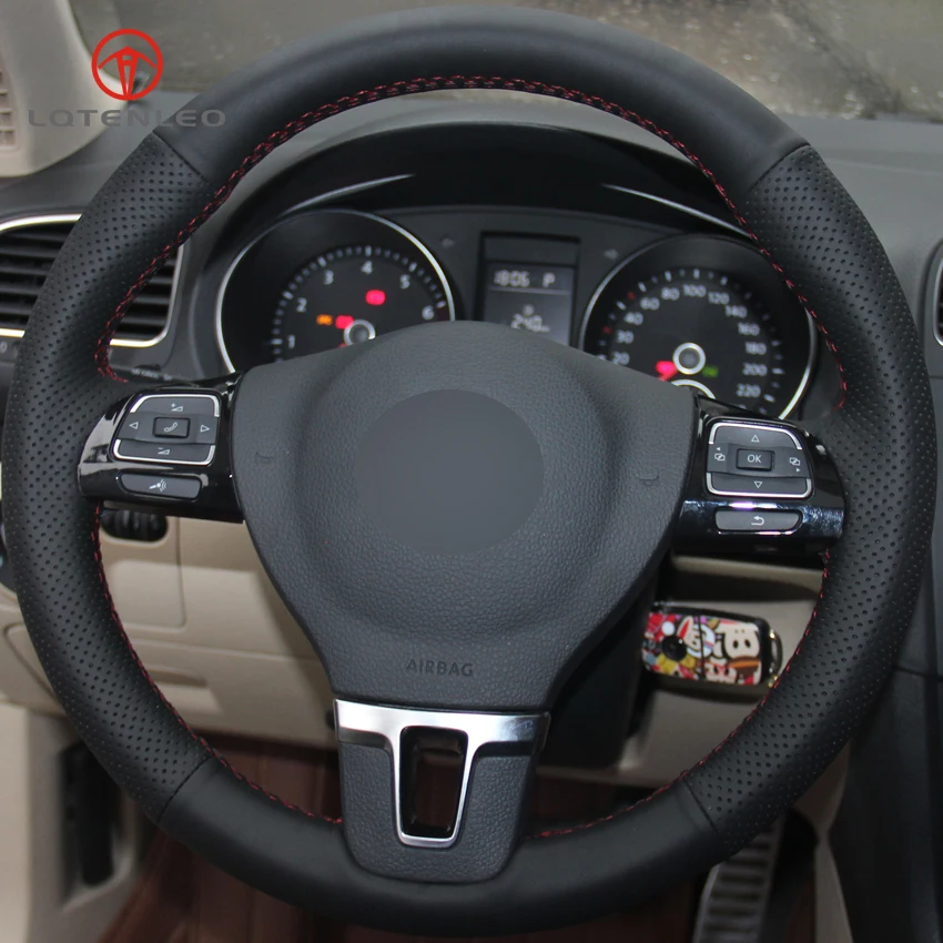LQTENLEO искусственная кожа черного цвета для Volkswagen VW Gol Tiguan Passat B7 CC Touran Jetta Mk6 MK5 |