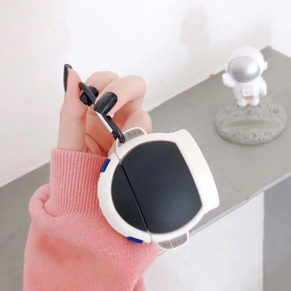 Астронавт беспроводные bluetooth наушники чехол для Apple AirPods силиконовые Чехлы Airpods 1/2