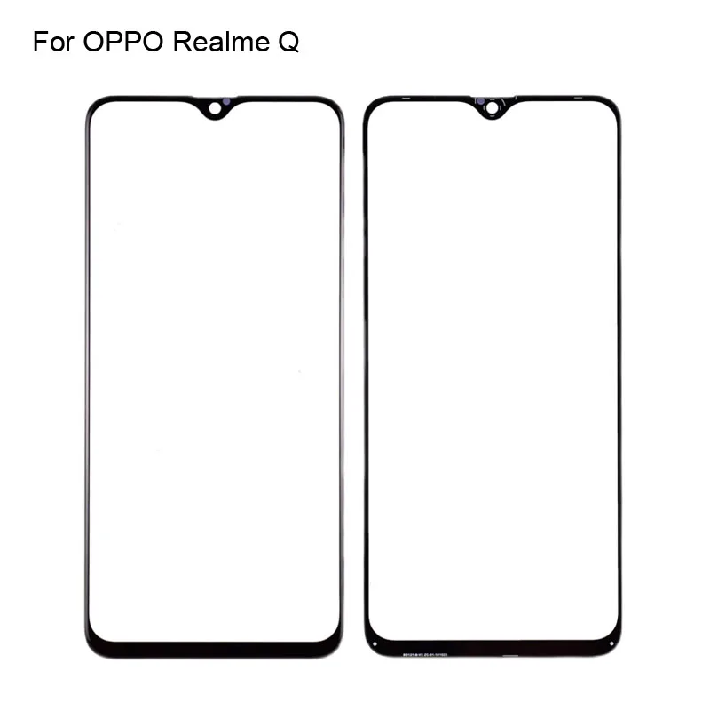 

2PCS For OPPO Realme Q Front LCD Glass Lens touchscreen RealmeQ RMX1971 Touch screen Panel Outer Screen Glass without flex