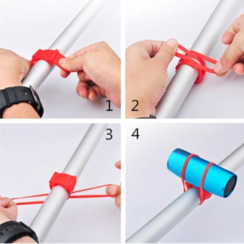 

5Pcs Bicycle Handlebar Tape Bicycle Light Holder Strap Band Phone Fixing Elastic Tie Rope Cycle Bandages Bike Accessories