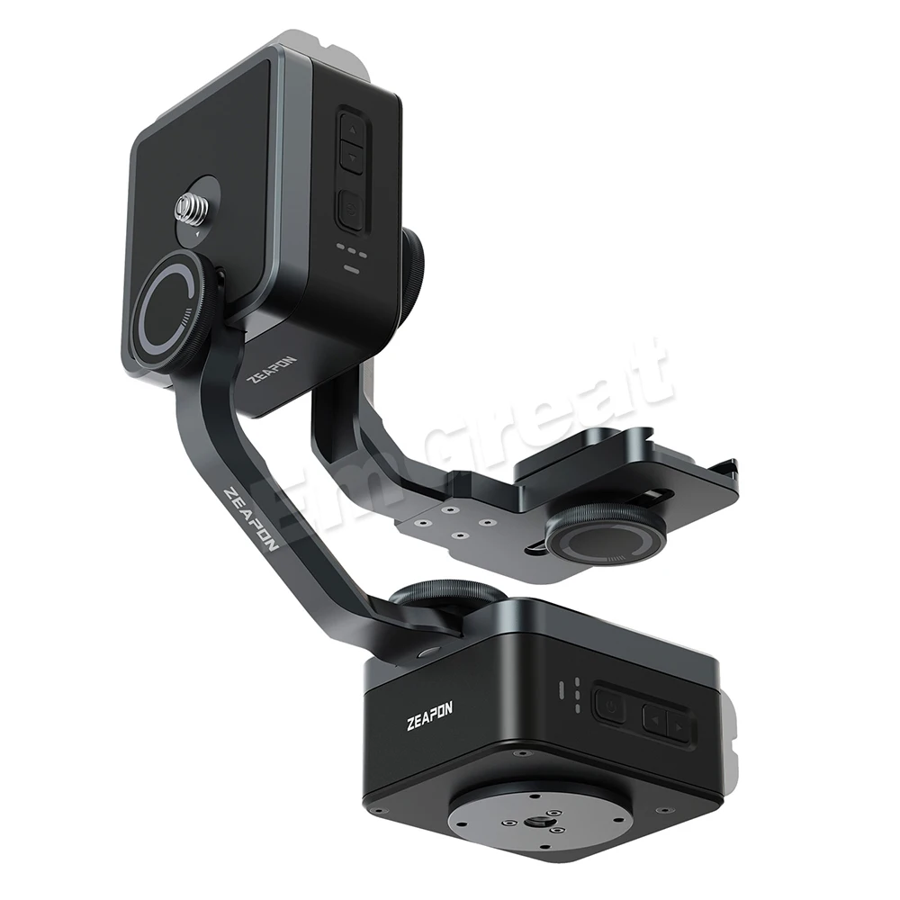 Zeapon PONS PT PD-E1 Motorized Pan Head Horizontal Load 50Kg Double Axis Linkage 360 Degree Panoramic Shooting 1/4 & 3/8 Screw |