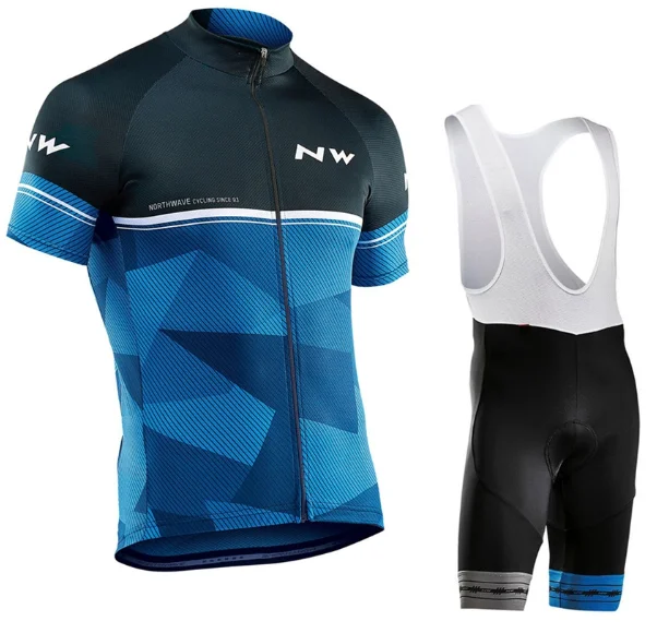 Триатлона NW NORTHWAVE Лето Для мужчин Велоспорт Джерси короткий рукав комплект дышащий велотрусы велосипедный спорт одежда быстросохнущая Maillot