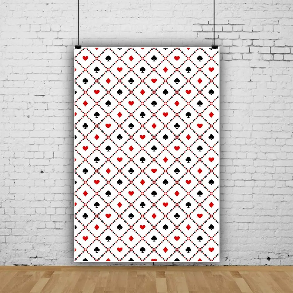 

Poker Backdrop Las Vegas Casino Gambler Photography Background Themed Party Decoration Photo Booth Video Studio Props Poster