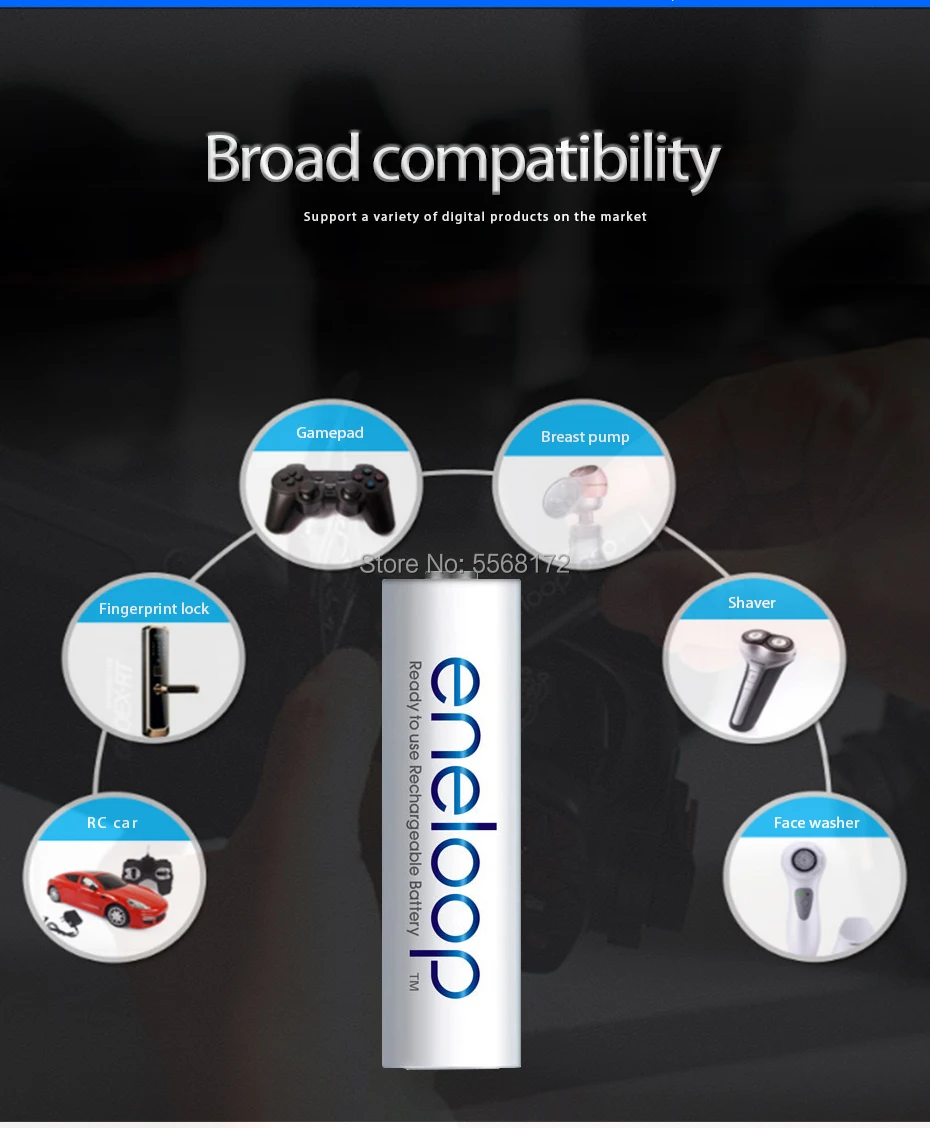 6 шт. 100% Panasonic Eneloop аккумуляторные батареи AAA 800 мАч 1 2 в Ni-MH камера Фонарик Игрушка