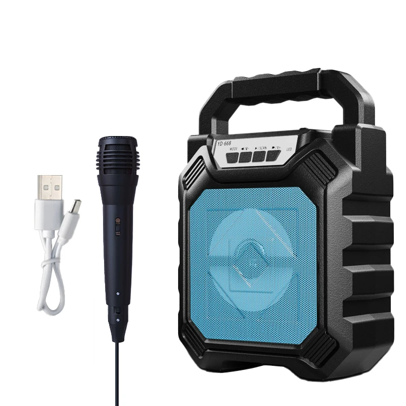 

High Power Wireless Bluetooth-compatible Speaker Waterproof Stereo Bass Outdoor Music Player Subwoofer With Microphone