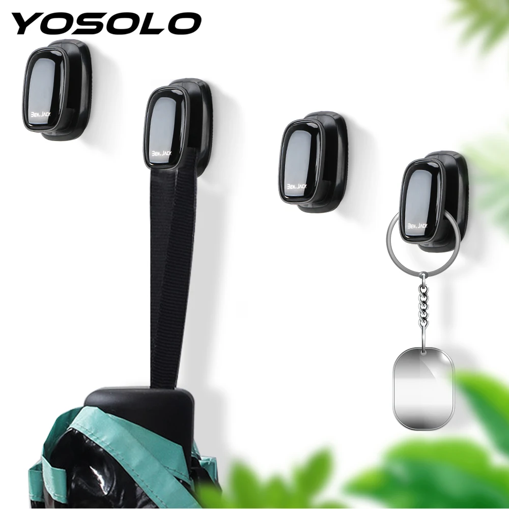 

Автомобильный крючок YOSOLO, 4 шт., автомобильный органайзер для хранения, самоклеящийся настенный крючок-вешалка, автомобильный зажим для кре...