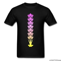 lotus flower eminent monk dhyana print t shirt for men fashion leisure tops full streetwear
