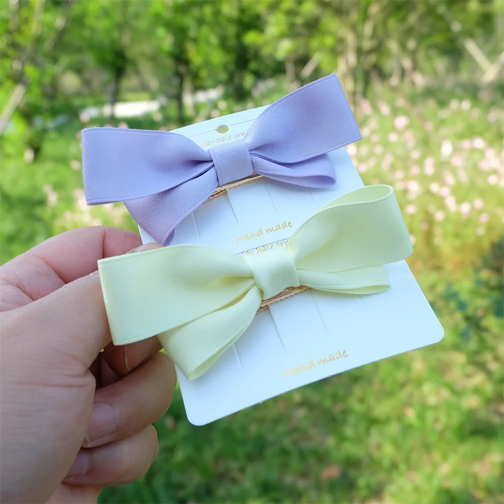2 шт./компл. Классическая модная заколка для волос с бантом девочек Корейский
