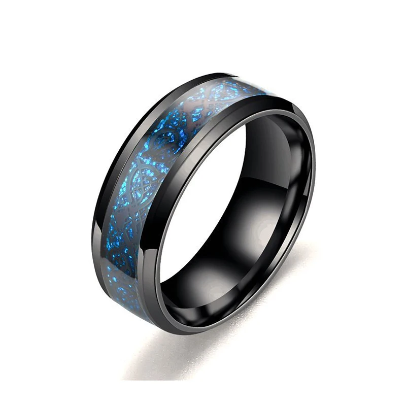 Новые модные кольца 8 мм из нержавеющей стали мужские ювелирные изделия