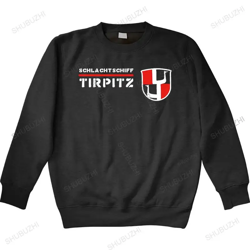 

autumn winter sweatshirt men cool teenage hoody Men'S Print Tirpitz Bismarck Klasse Wk Wappen Emblem Schlachtschiff Customize