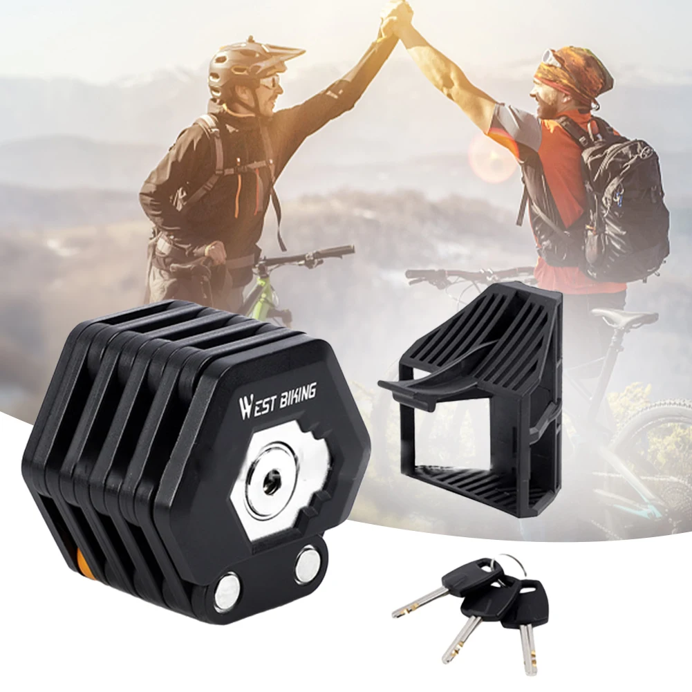 Складной велосипедный замок с цепью для горного и дорожного - Цена: 1686.97