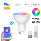 Умная светодиодсветильник лампа Gu10 с поддержкой Wi-Fi, 4 Вт, 220-240 В