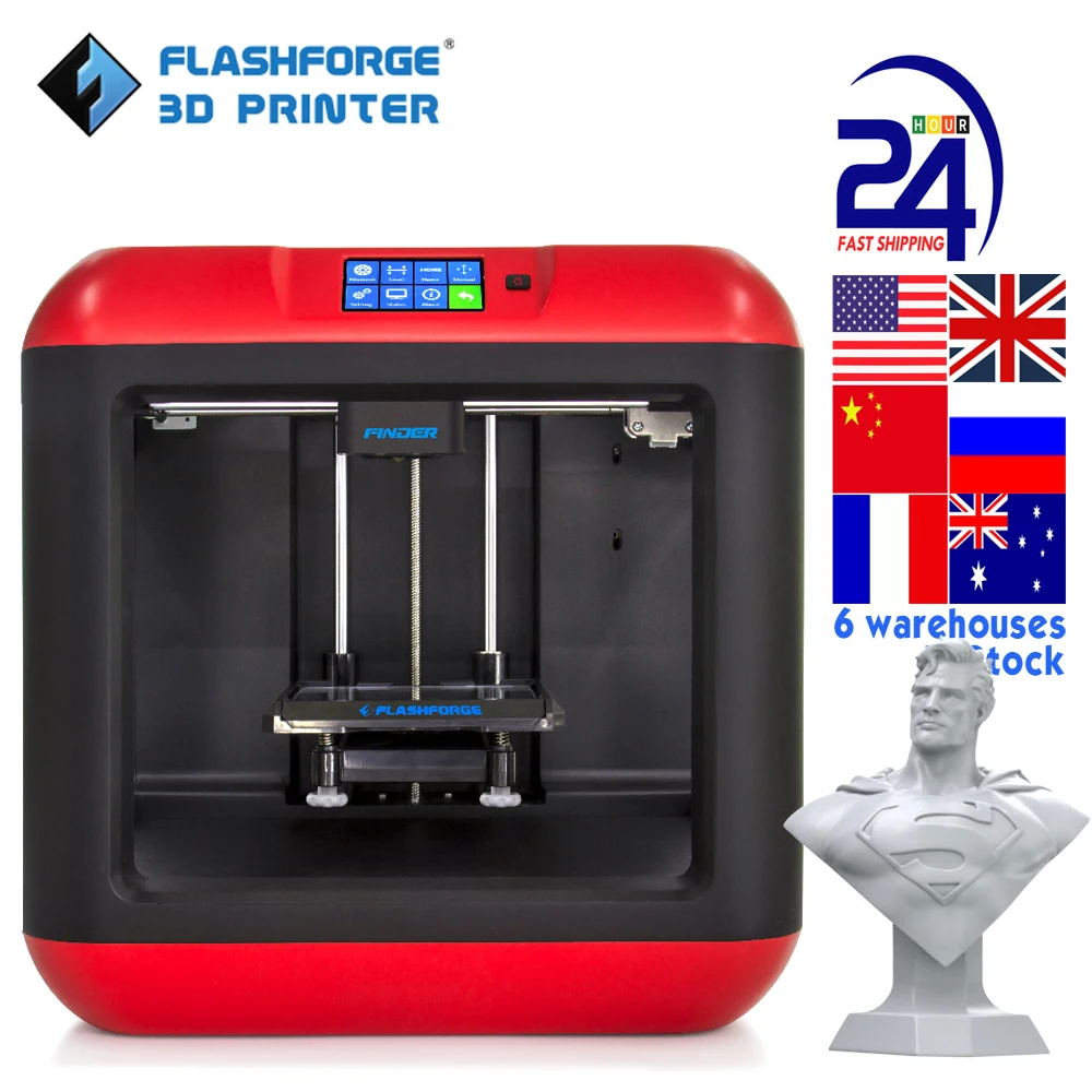 Günstig Flashforge Finder 2,0 3D Drucker Kit Wifi FDM DIY Impresora 3d Abnehmbare Plattform 3D Wolke Druck Hohe Präzision Pla Abs Drucken