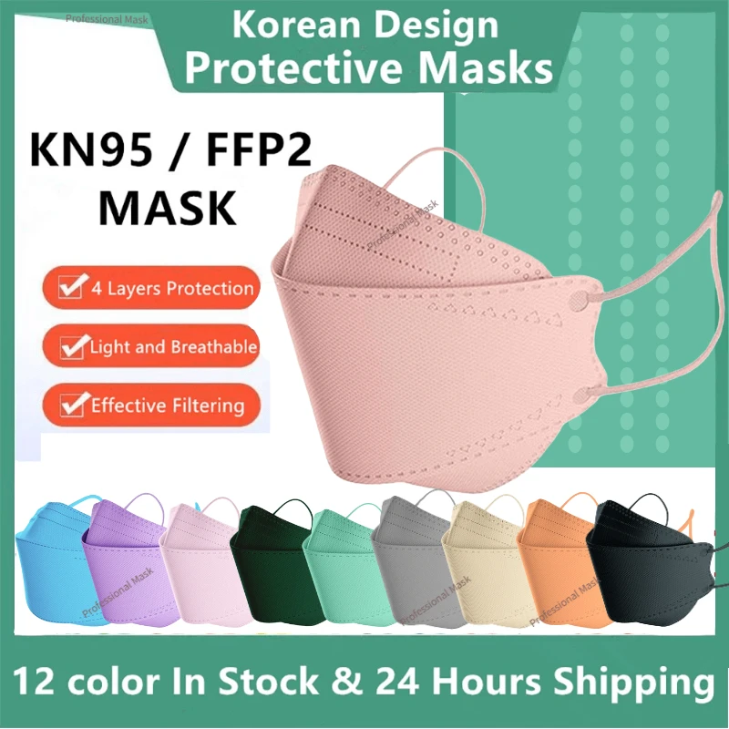 10-100PCS Kids Mask fpp2 Approved ffp2mask Korean Fish Respiratory kn95 facemask ffp2reutilizable Mascarillas Niños | Безопасность и