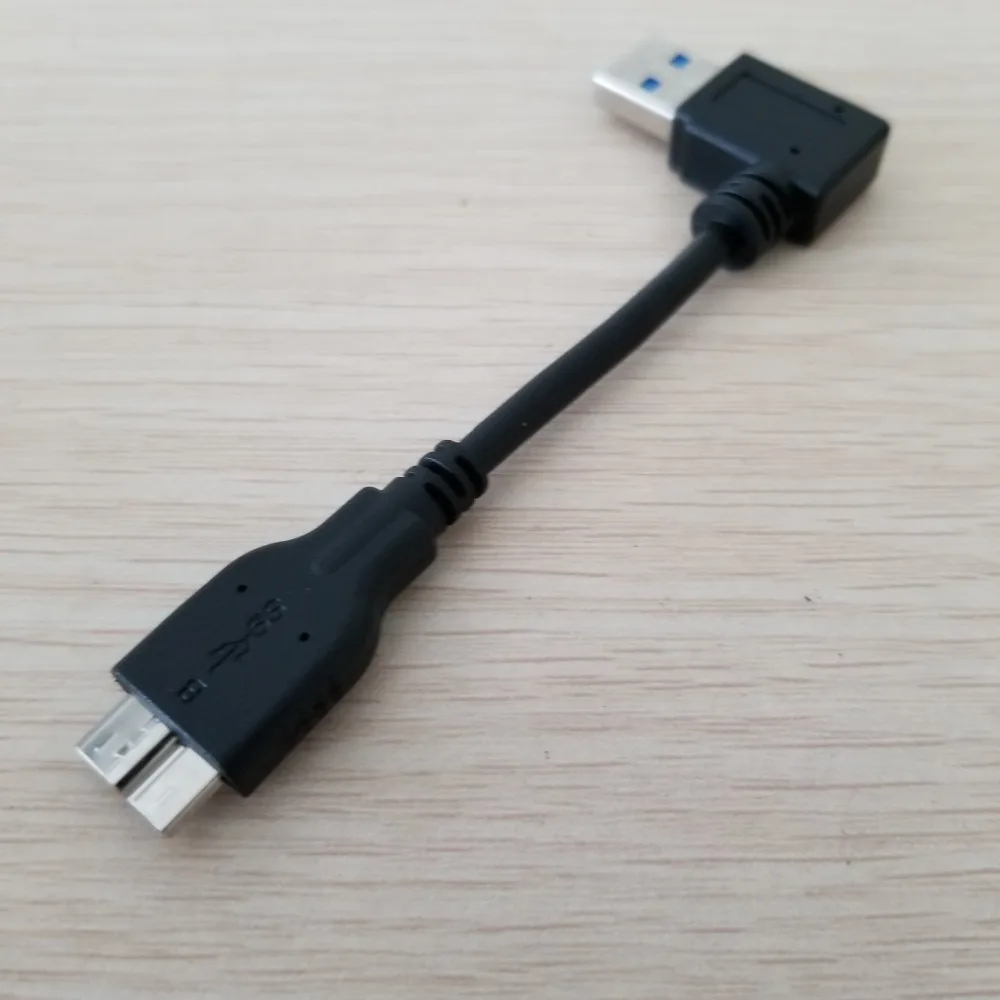 90 Degree Right Angle USB 3.0 Type A to Micro Power Data Extension Cable Male for Hard Drive Note3 Phone 20cm |