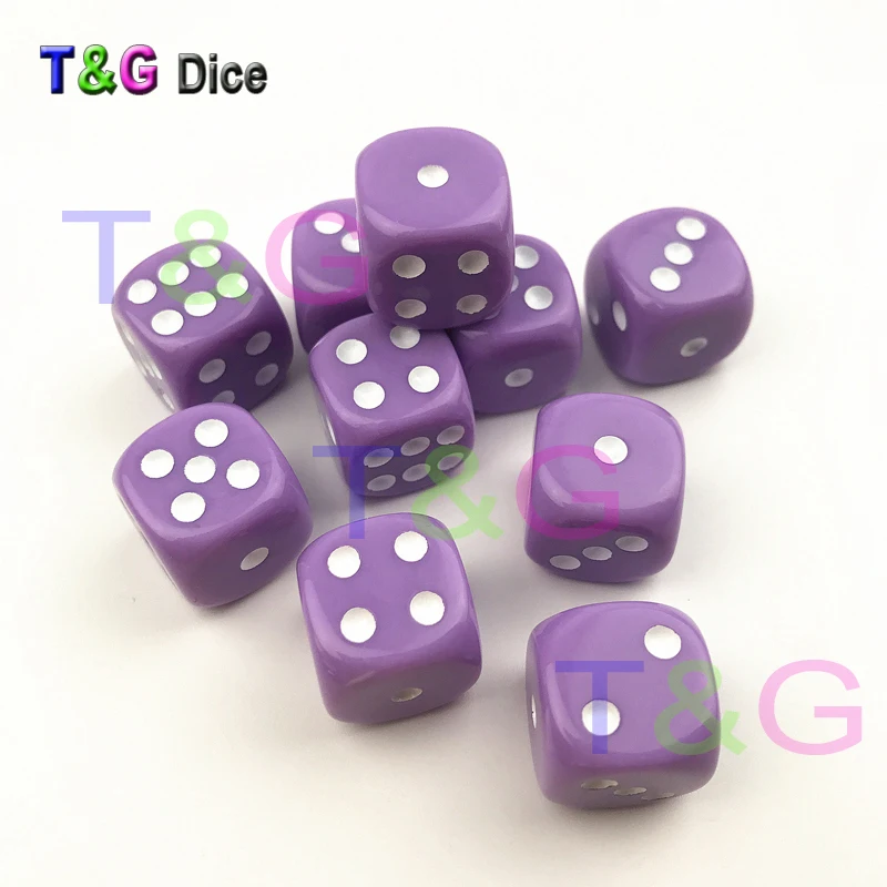 10 шт./компл. красочные стандартные игральные кости 6 сторонний 16 мм округлый угол