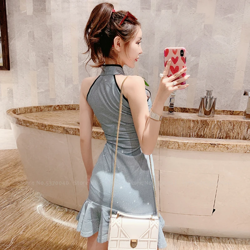 Женское облегающее платье-Ципао с оборками Элегантное свадебное платье в стиле