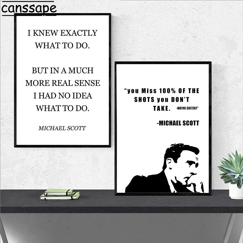 Офис ТВ-шоу художественный холст постер картина минималистский с Майклом