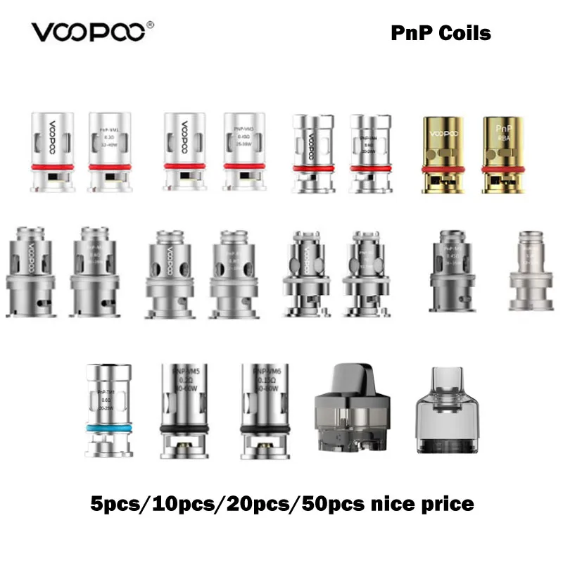 Оригинальные сменные катушки VOOPOO PnP TM1/R2/C1/MI/VMI/VM3/VM4/VM5/VM6 PNP для пульверизатора Vinci X R