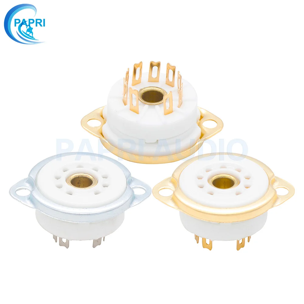 10 шт. керамический серебристый B9A Новый 9 контактный Бытовой усилитель гнезда