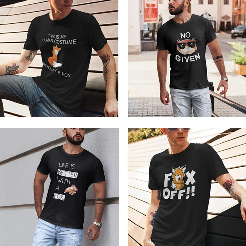 Футболка с лисой это мой человек я действительно лиса забавная Милая Черная