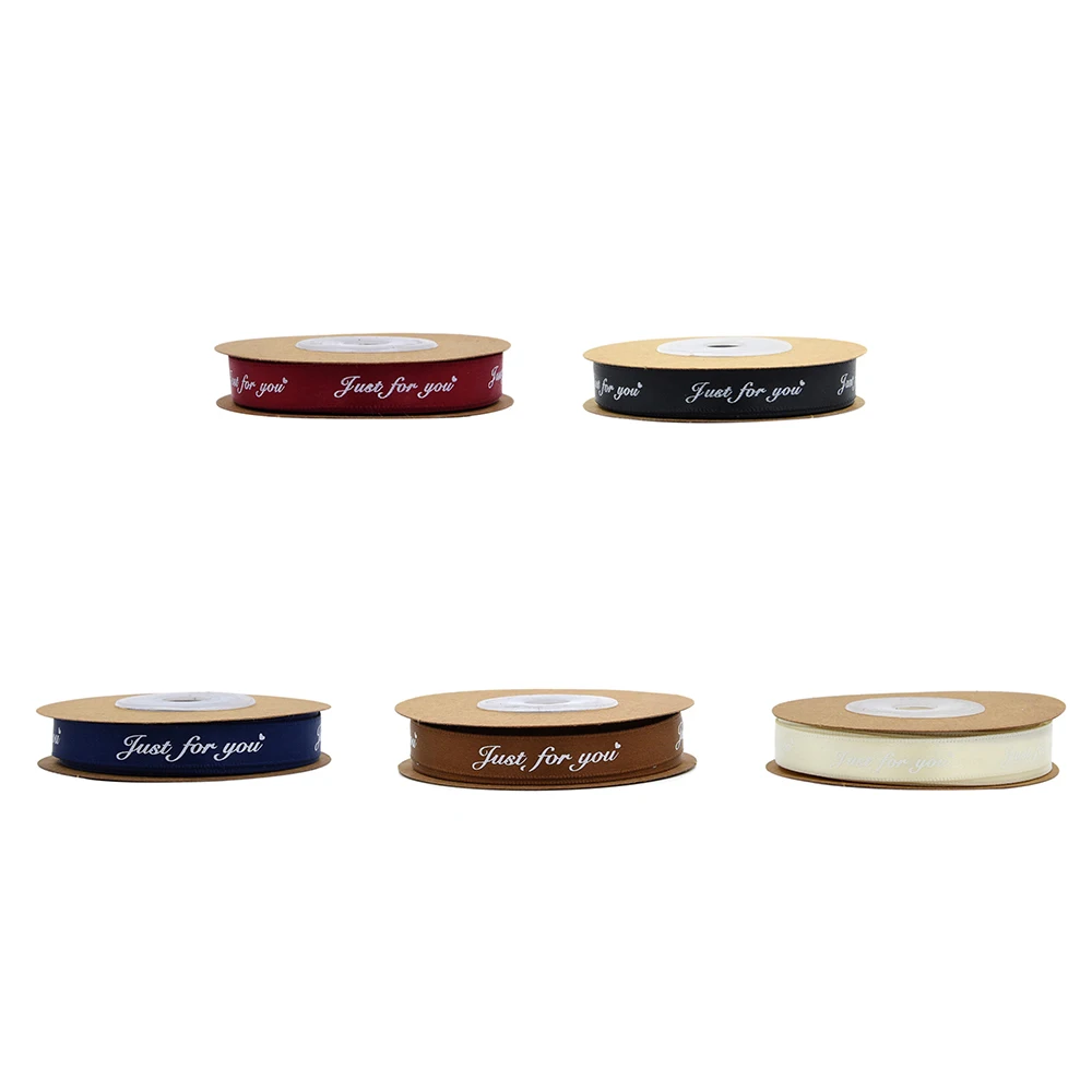 10 м/рулон 1 см однотонные ленты только для вас с буквенным принтом сатиновая лента