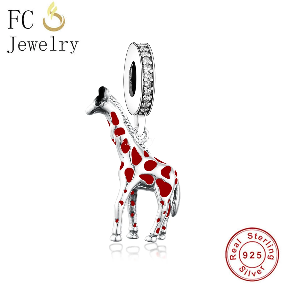 

FC Jewelry Fit Original Pan Charms Bracelet Authentic 925 Sterling Silver Enamel Giraffe Beads For Making Women Berloque 2022