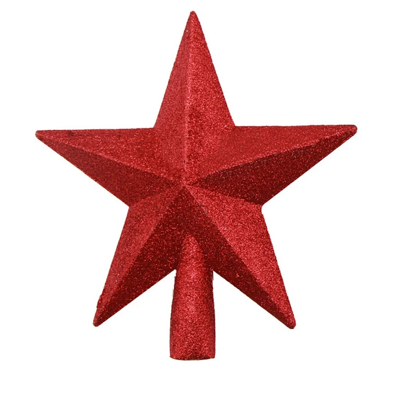 

Christmas Tree Decoration Glittering Star Christmas Tree Topper Shatter-Resistant Plastic Festive Gift Estrella Arbol Navidad