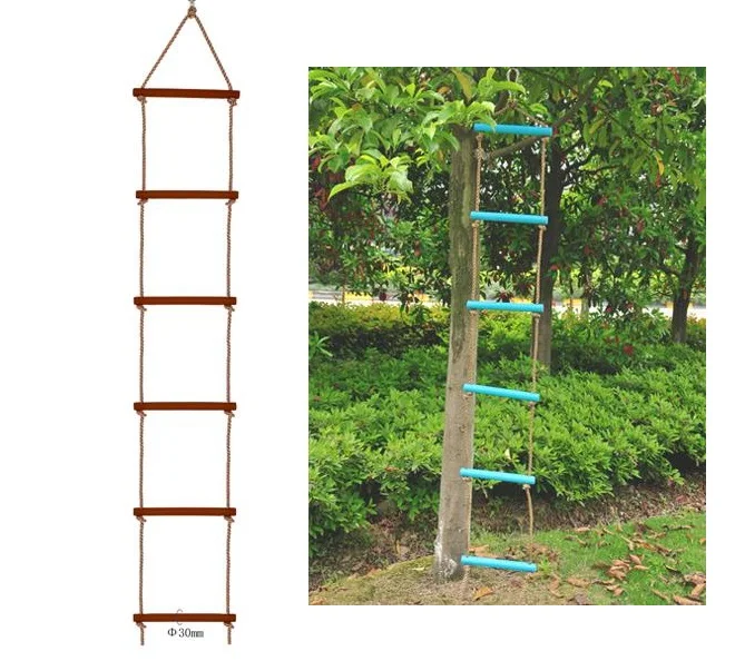 

Kids Fitness Toys 6 Rungs Climbing Rope Ladder Children Kids Sport Rope Swing Safety Fitness Equipment Indoor Outdoor Garden