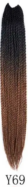 Qphair Ombre Сенегальские вьющиеся волосы крючком косы 24 дюйма 30 корней/упаковка синтетические плетеные волосы для женщин черные кроличьи волосы - Цвет: y699