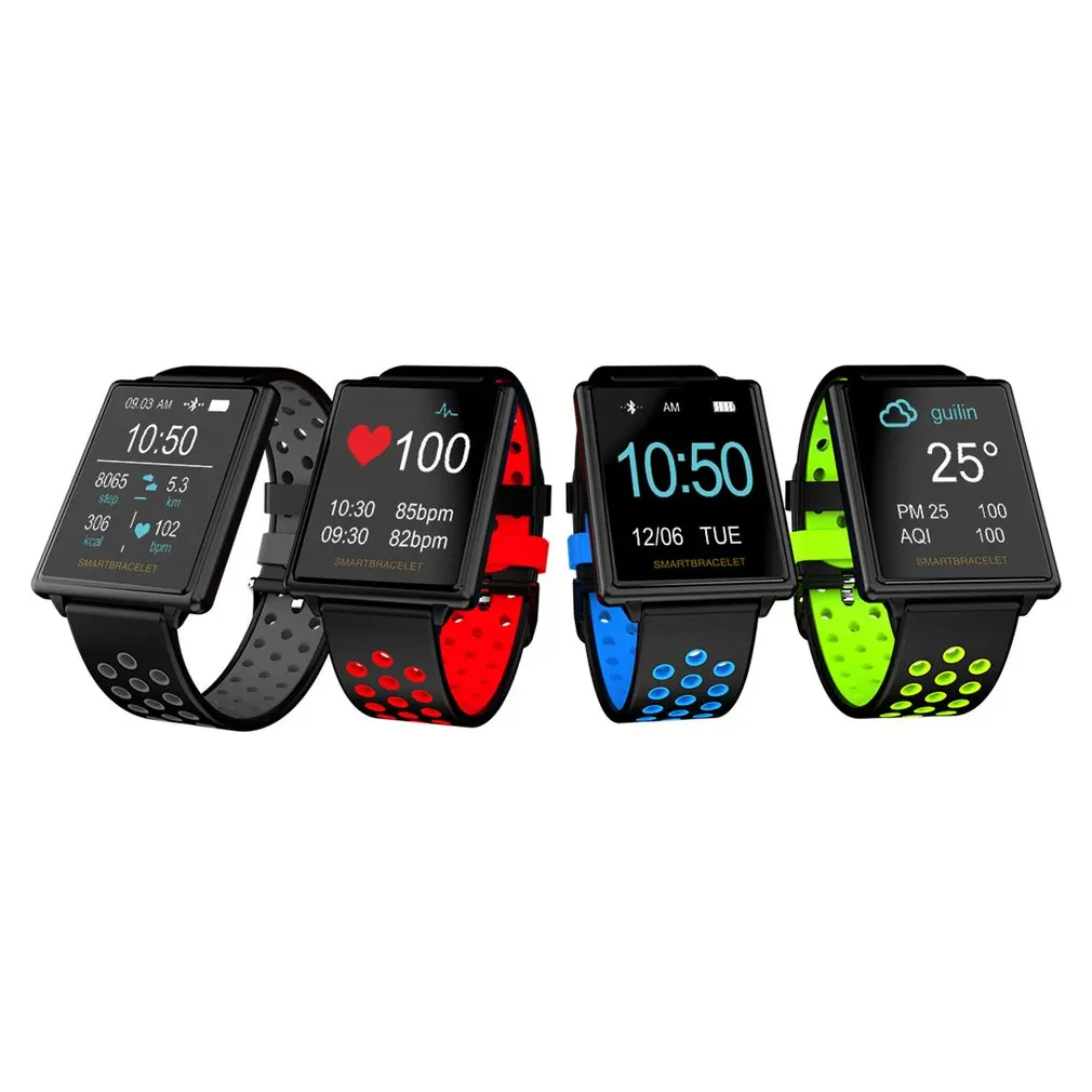 F8 Bluetooth Смарт браслет монитор сердечного ритма 1 44 дюймов TFT экран шаги расстояние