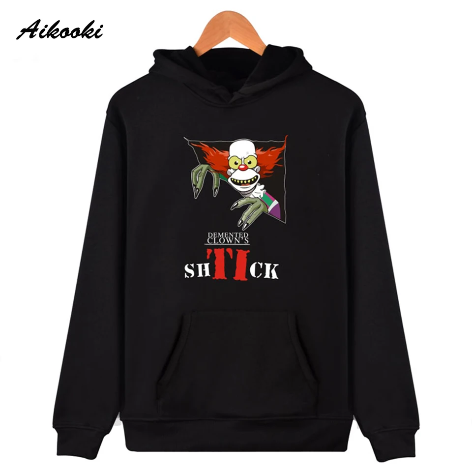 Горячие Дешевые толстовки мужские/женские Ужасы фильм Pennywise Осень Теплые