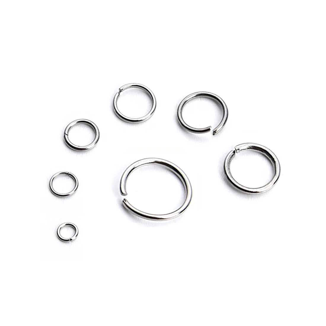 

200 Pcs Stainless Steel Open Jump Ring 0.5X3mm Dia Round Sliver Color Split Rings For Diy Jewelry Making Findings