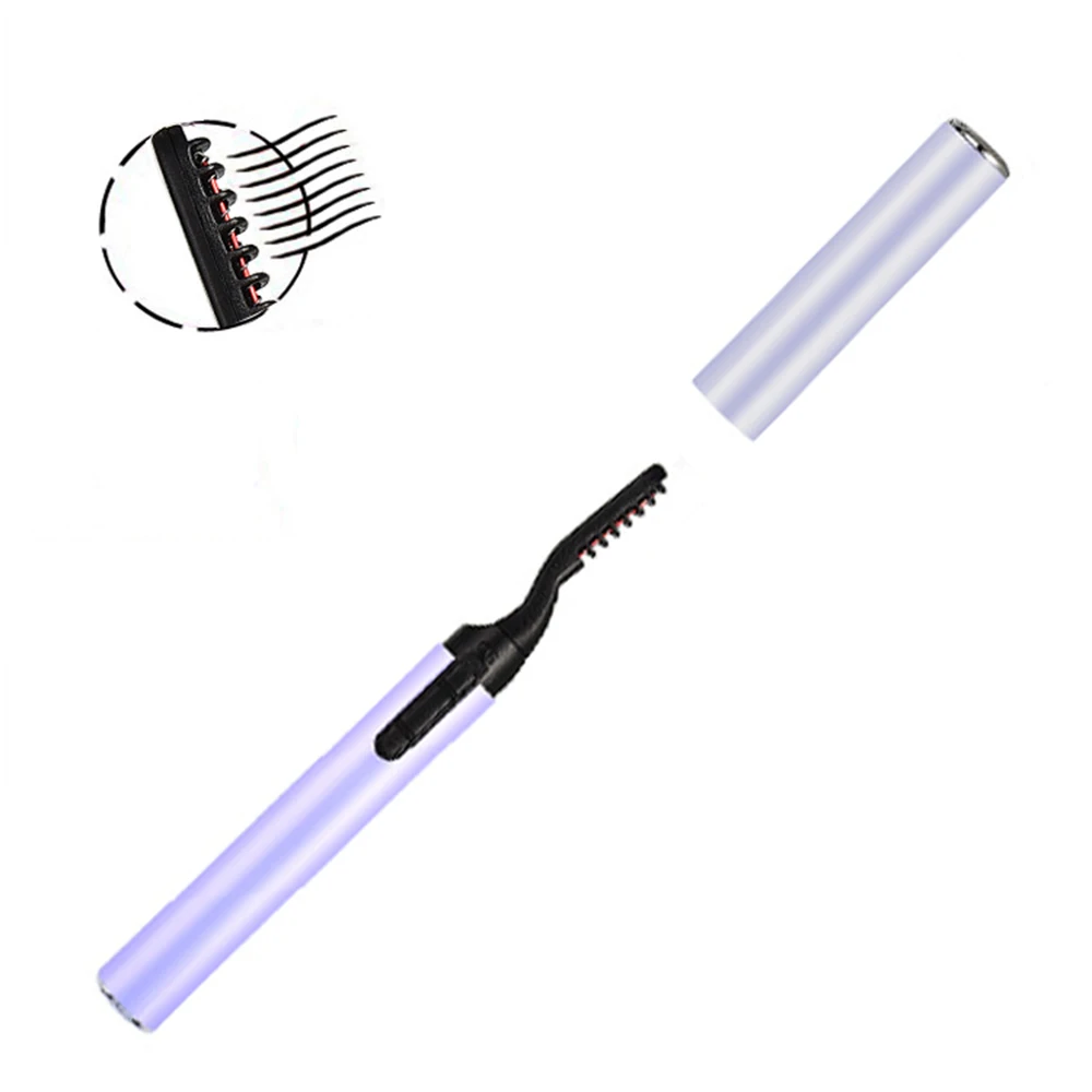 

2021 Electric Heated Eyelash Curler Pen Makeup Cosmetic Perfect Big Eyes Remover Clip Eyebrow Eye Lashes Tweezers