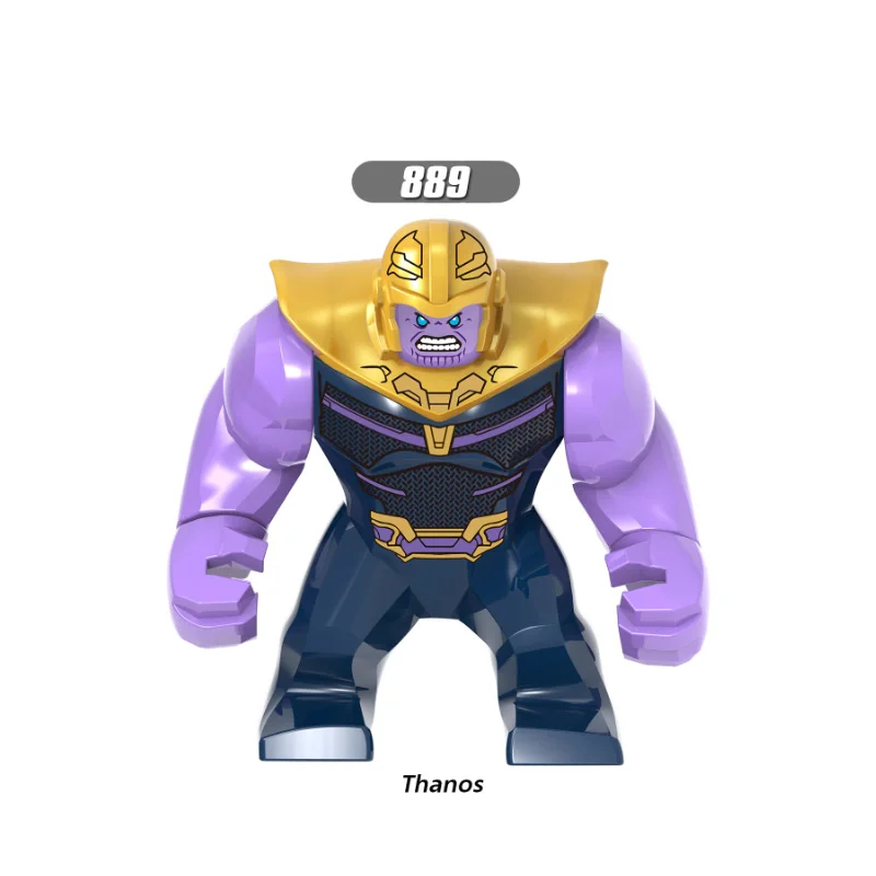 Большой Размер Фигурки Мстителей Marvel Endgame Thanos Venom Carnage Energy Stones перчатки Бэтмен Железный человек Кирпичи Строительные блоки игрушки - Цвет: Thanos