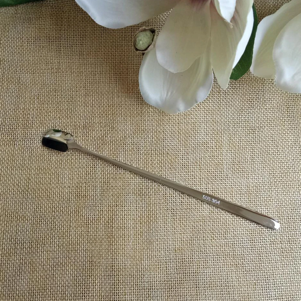 Ложка для смешивания кофе из нержавеющей стали с длинной ручкой квадратные