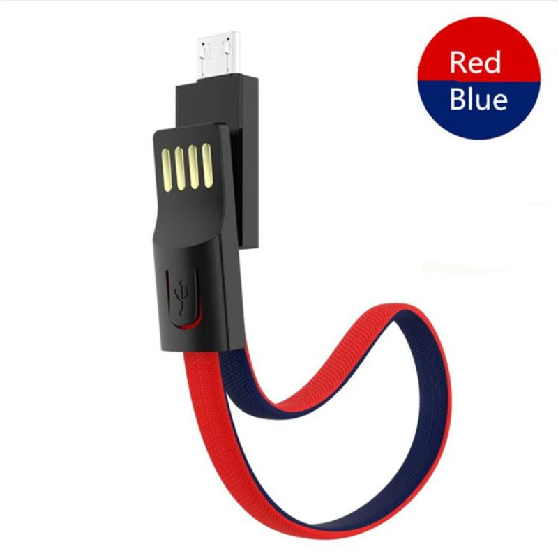 Blue Red Многофункциональный USB кабель для iPhone/type C/Micro usb зарядный кабель брелок аксессуар Портативная зарядка кабель для синхронизации данных зарядное устройство - Тип штекера: Blue Red