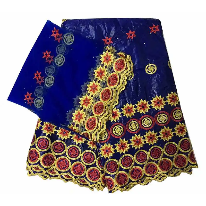 

african fabric african tissu bazin riche getzner with beads brode getzner with 2yards french net lace for party