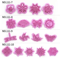butterfly dragonfly sunflower fan printing mold fondant shape diy biscuit mold