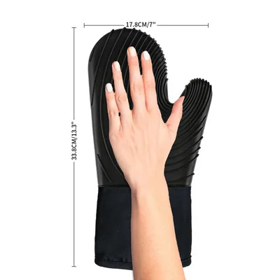 

Silicone thick cotton gloves, heat-insulating gloves, fire-resistant barbecue, heat-insulating microwave oven gloves, one piece