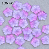 junao 10pcs 20mm purple resin flower rhinestones applique flat back crystal stone sticker glue on strass for shoes bags crafts