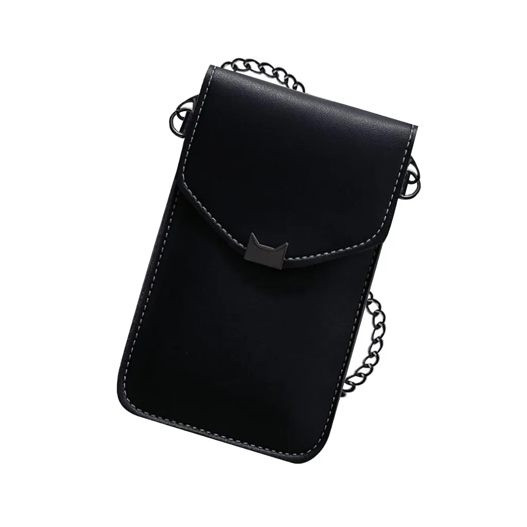2020 Горячая Тройная кожаная сумка для телефона женская через плечо мини кошелек