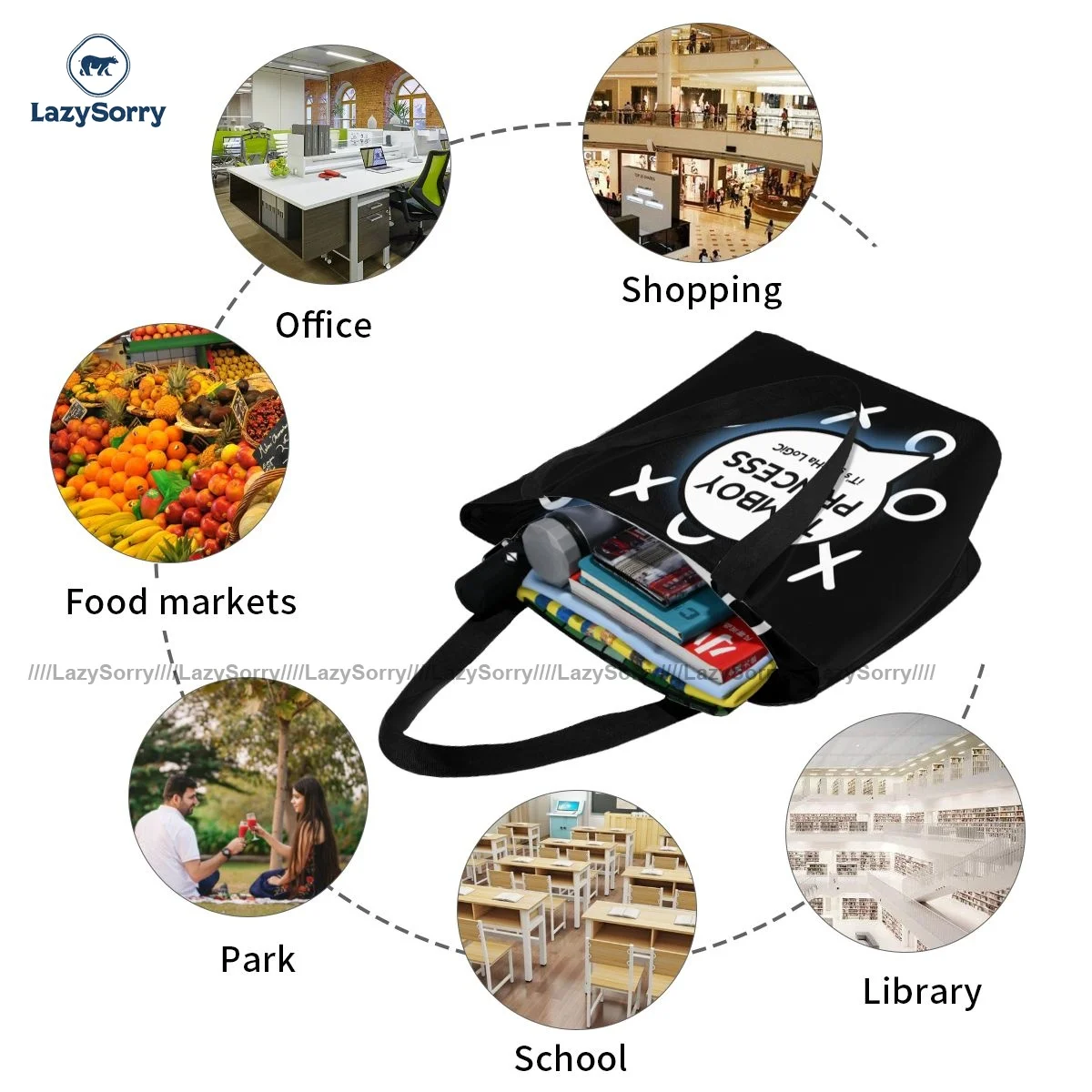 

Gacha Life Shopping Bag Bulk Funny Handbag Polyester Streetwear Woman Bags