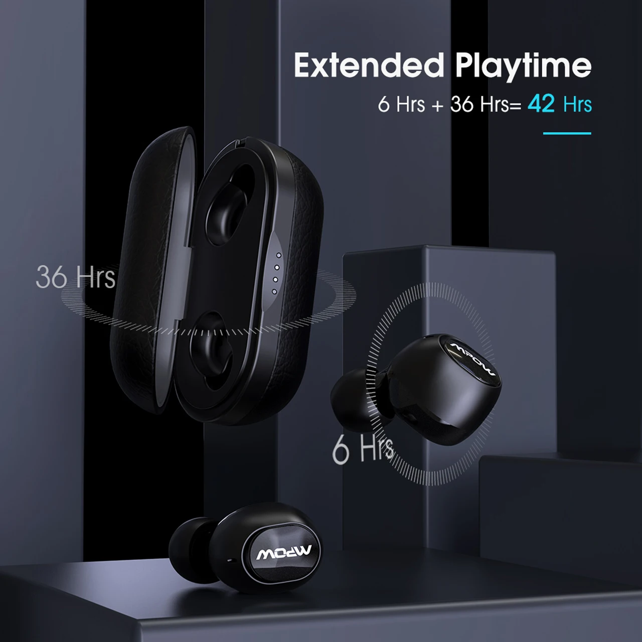 Mpow ipx7 T5/M5 TWS наушники, беспроводные наушники Bluetooth 5,0, гарнитура, Поддержка Aptx 42 h, время воспроизведения для iPhone XS, Xiaomi, huawei