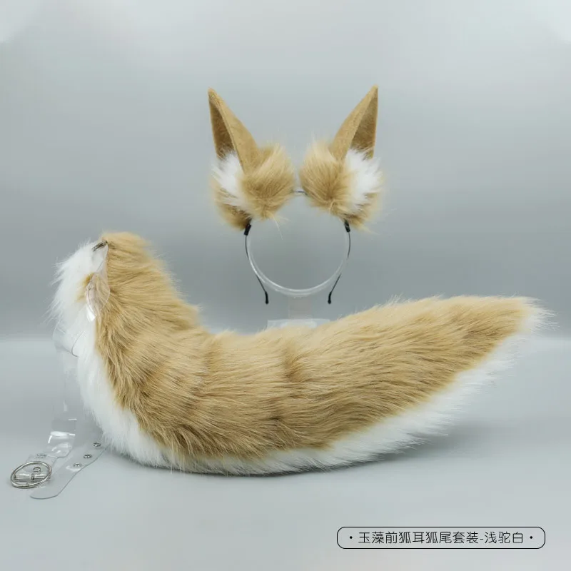 Обруч для волос с длинными лисьими ушками длинная повязка на голову косплея