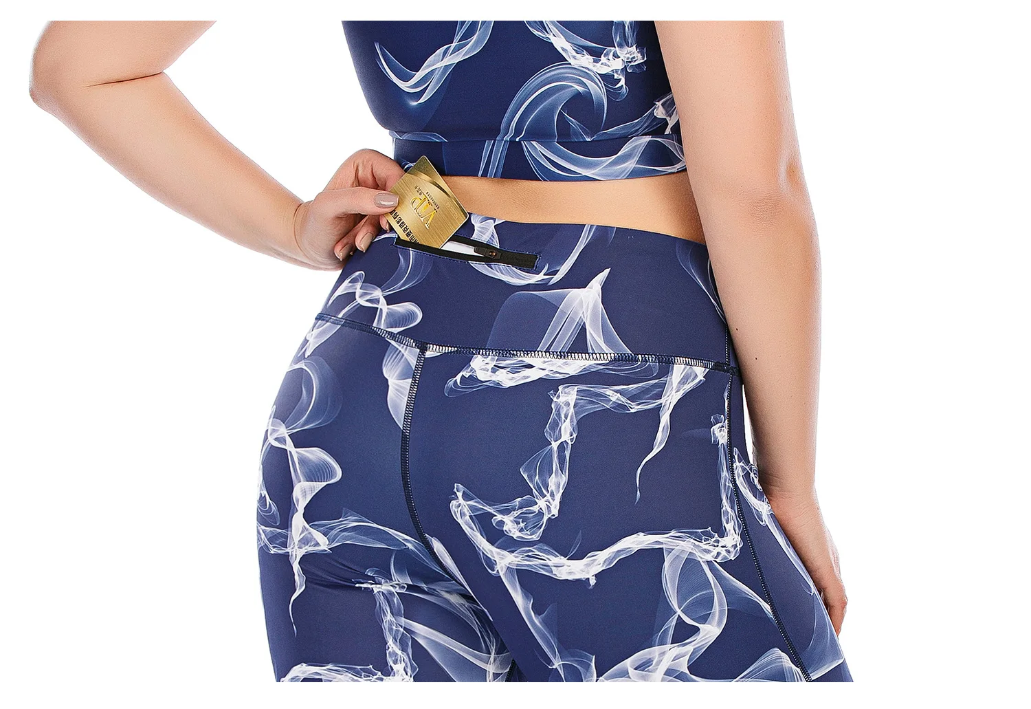 

Yoga Clothes plus Size Women's Fashion Printed Sports Vest Tight Pencil Pants Trousers