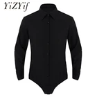 Мужская рубашка с отложным воротником и длинными рукавами, однотонное боди, рубашка, топы, мягкие удобные мужские рубашки, повседневный приталенный костюм